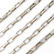 Oxidized Sterling Silver Smooth Box Chain